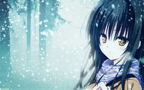 Anime Girl In Snow Wallpaper Anime Wallpaper Better