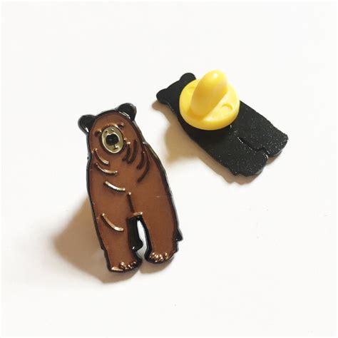 Toby The Bear Enamel Pin Badge Etsy
