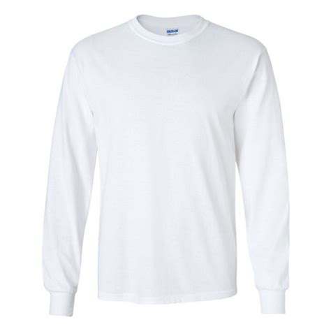 Long Sleeve T Shirt Cotton Polyester White Youth Xl Walmart Com