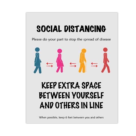 It's a concept that's been around for a long time, and is aimed at stopping or slowing down the spread of a contagious it involves people reducing the amount of close contact they have with each other in order to curtail the infection. Social Distancing Poster to Stop Spread of COVID-19 11x17 ...