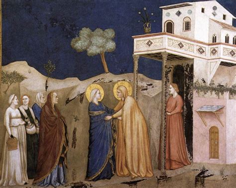 10666 The Visitation Giotto Di Bondone Renaissance Artists