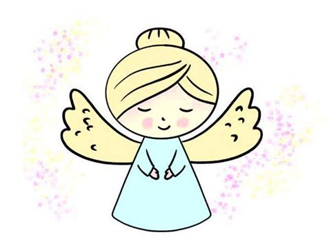 How To Draw A Cute Christmas Angel In 6 Steps Easy Christmas Drawings
