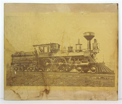 1860s Railroad Locomotive Builders Type Card Mount Photo Rome Watertown