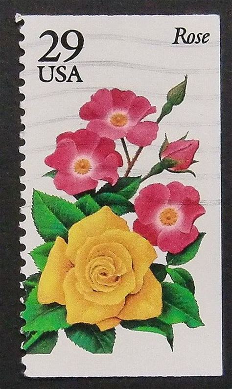 Usa Flowers In Bloom Postage Stamp Art Postage Stamp Collecting