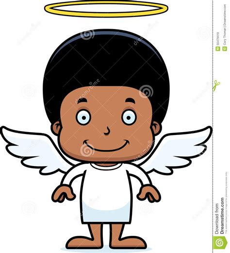 Cartoon Smiling Angel Boy Stock Vector Illustration Of Happy 55479419