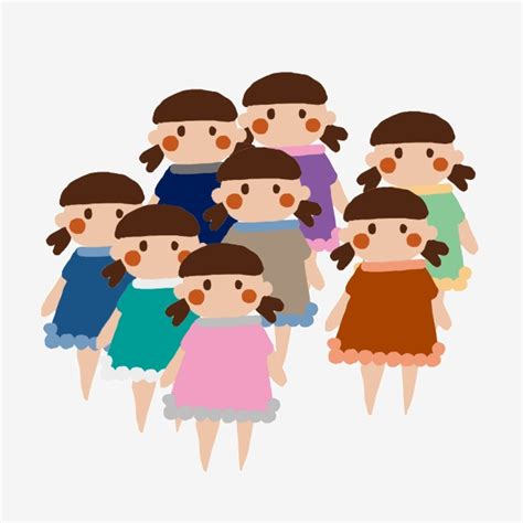 A Group Of Cute People Illustration Group Of People Cute Crowd