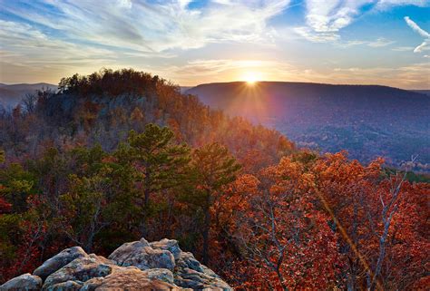 032613 Featured Arkansas Photographysunset Over Sams Throne In The