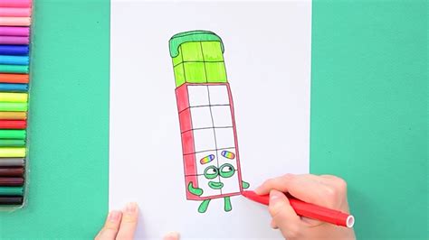 How To Draw Number 14 Numberblocks Youtube