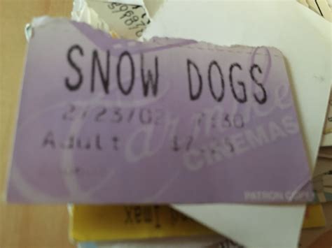 My luck finally ran out and i got caught. Pin by Allison M. on Movie Tickets | Movie tickets, Snow dogs