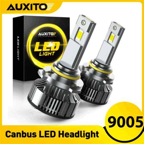 Front Led Headlight Super Bright Bulbs Kit White Lm High Low