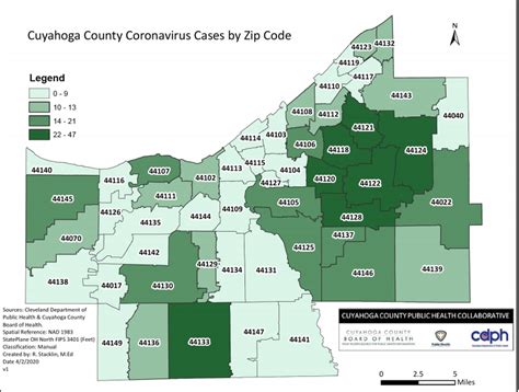 Cuyahoga County Coronavirus Map Showing Cases By Zip Code April 3