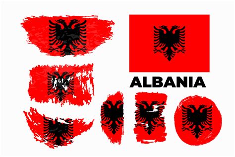 Flag Of Albania Page Symbol For Your Web Site Design Albania Flag Logo