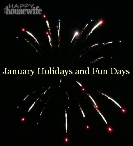 January Holidays And Fun Days