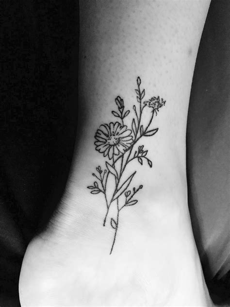 Minimalist Linework Geometric Flower Tattoo Viraltattoo