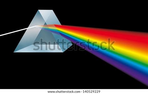 Triangular Prism Breaks Light Into Spectral Stock Illustration 140529229
