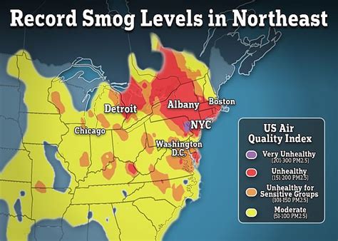 Wildfire Smoke Map When Us Air Quality From Canada Fires Will Improve