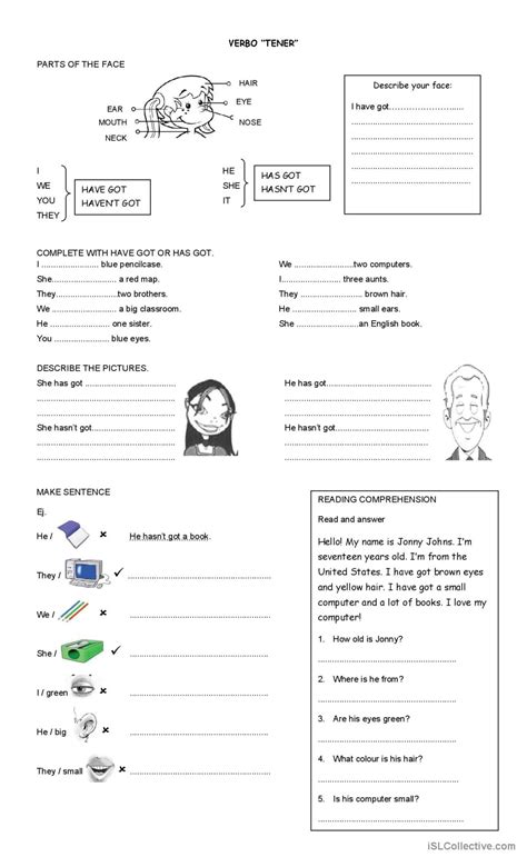 Verb Have Got And Parts Of The Body English Esl Worksheets Pdf And Doc