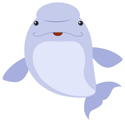 Beluga Whale On White Background 299969 Vector Art At Vecteezy