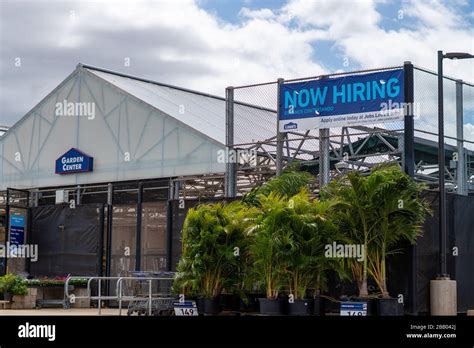 Lowe's Now Hiring Sign in Maui, Hawaii during Covid-19 Pandemic Stock