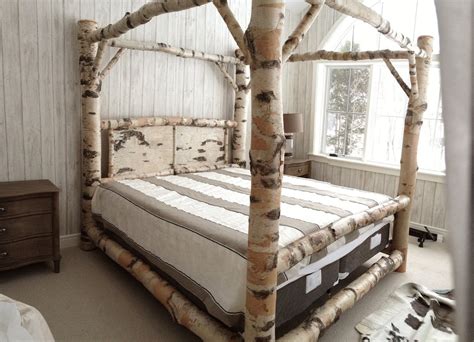 Canopy version of the bent branch log canopy bed designed and built by vienna woodworks furniture company. Size Beds Untreated Bamboo Canopy Frame Full Bed Size And ...