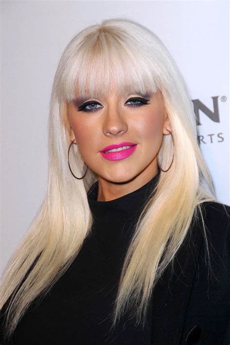 We did not find results for: Christina Aguilera Straight Platinum Blonde Blunt Bangs ...