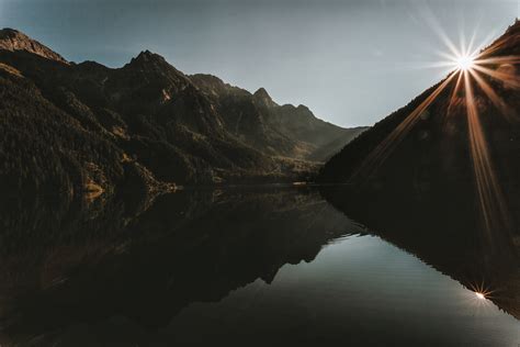 Mountain Landscape Dawn Lake Reflection 5k Hd Nature 4k Wallpapers