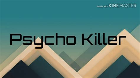 Psycho Killer Subtitulada En Español Youtube