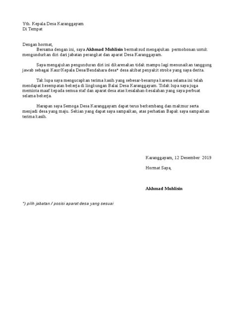 17 contoh surat pengunduran diri resmi yang baik dan sopan contoh surat pengunduran diri contoh surat pengunduran kerja contoh surat resign alasannya bisa berasal dari sesama rekan kerja jenuh dengan lingkungan pekerjaan. Format Contoh Surat Pengunduran Diri Dari Sekolah Yayasan ...