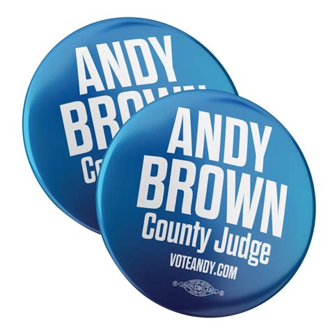 Andy Brown 225 Pin Back Button Pack Of Two Andy Brown Webstore