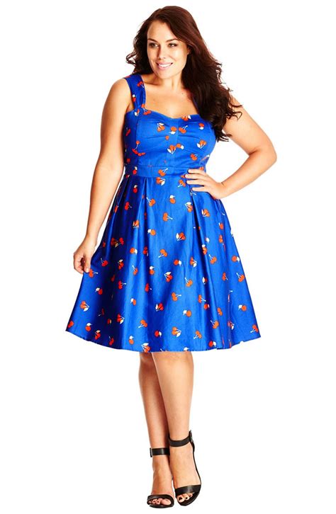City Chic So Fruity Fit And Flare Sundress Plus Size Nordstrom