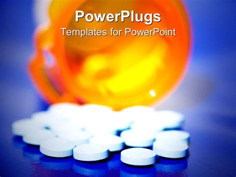 Powerpoint Template Knocked Over Prescription Pill Drugs