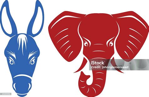 Donkey And Elephant Stock Illustration Download Image Now Us