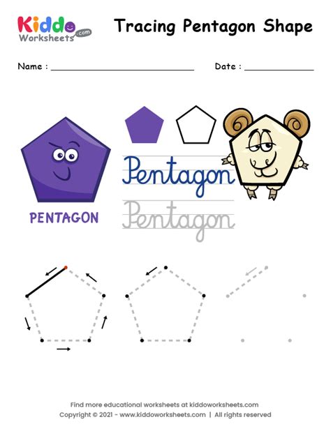 Pentagon Shapes Worksheets