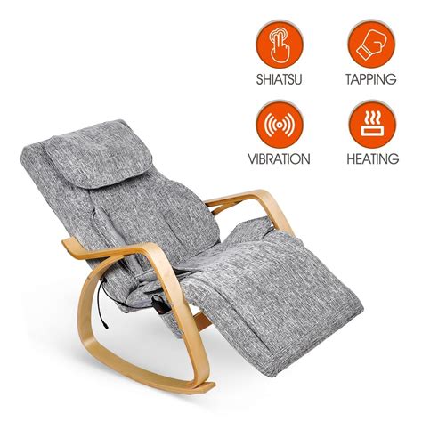 Furgle Massage Chair 3d Shiatsu Lounge Chair Recliner 6 Modes Heating Kneading Tapping Massage