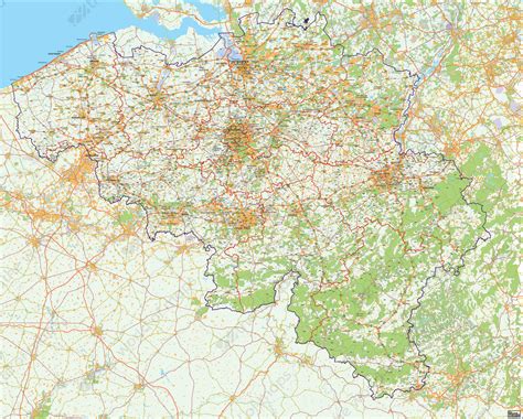 Digital 4 Digit Postcode Map Belgium 648 The World Of