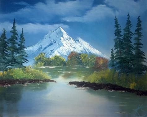 Mountain Lake Painting By Keith Sachs