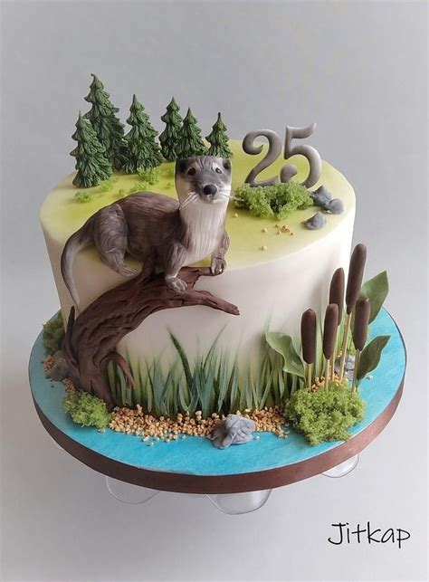Otter Cake Birthday Cake Decorating Easy Cake Decorating Colorful Cakes
