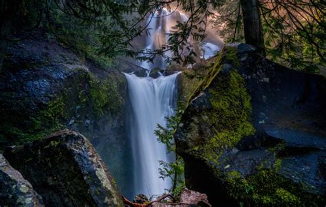 Wallpaper Forest Rocks Waterfalls Cascade Columbia River Gorge