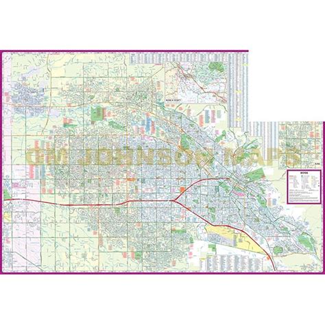 Boise Caldwell Nampa Meridian Idaho Street Map Gm Johnson Maps