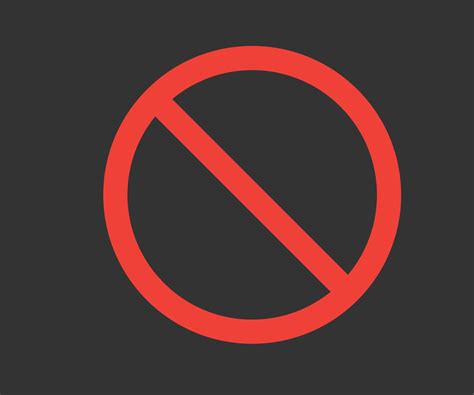 Stop Icon Prohibition No Symbol Red Circle Warning Sign Vector Logo