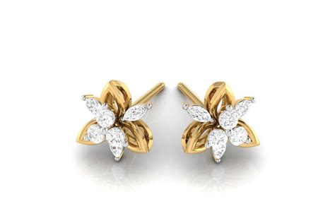 Margot Diamond Studs In 14k Gold