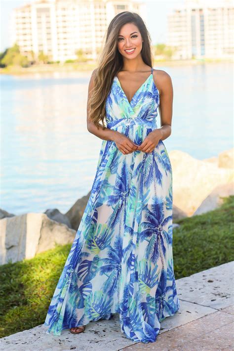 White Tropical Print Maxi Dress Maxi Dresses Saved By The Dress