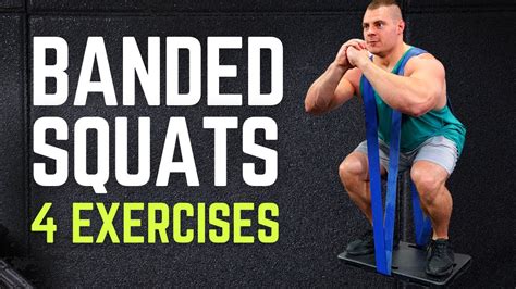 Resistance Band Squat 2024 4 Squat Exercises With Bands Youtube