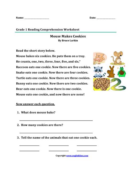 Prepare for an entire week at once! Reading Worksheets | First Grade Reading Worksheets