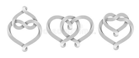 Intertwined Wedding Hearts Clipart