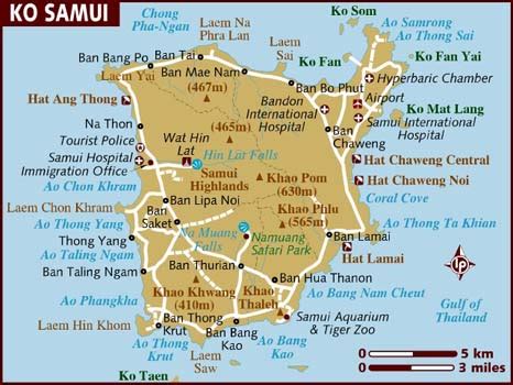 Map Of Ko Samui