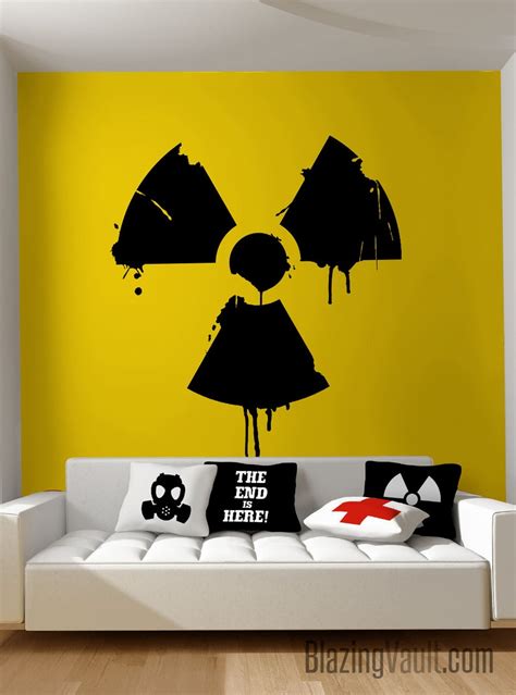 Dripping Radioactive Symbol Wall Decal Biohazard Cosplay Toxic Etsy