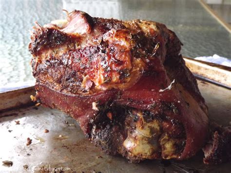The arm shoulder (aka picnic ham, arm pork roast, or pork shoulder roast) comes from lower on the foreleg: Roast Pork Shoulder Recipe by Catherine - CookEatShare