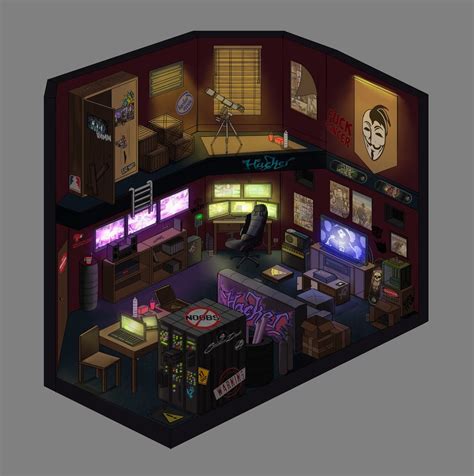 Hacker Room By Liew Vinson Cyberpunkroom