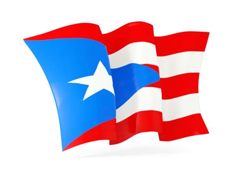 Waving Flag Illustration Of Flag Of Puerto Rico